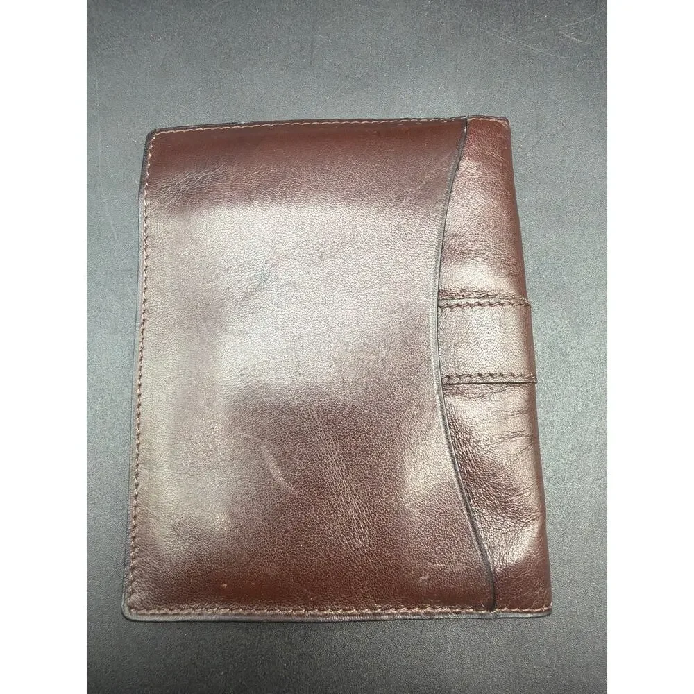 Brown Genuine Leather Bifold Credit Card Wallet Slim Pocket Organizer Unbranded
